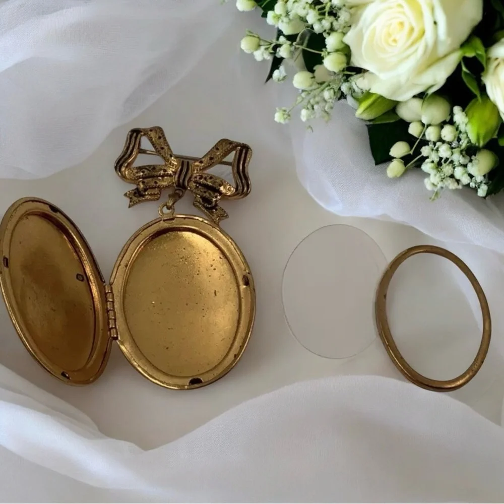 Antique c1919 Coro Locket Brooch Pin, Art Nouveau Style, Early Makers Mark, Rare - Picture 2 of 10